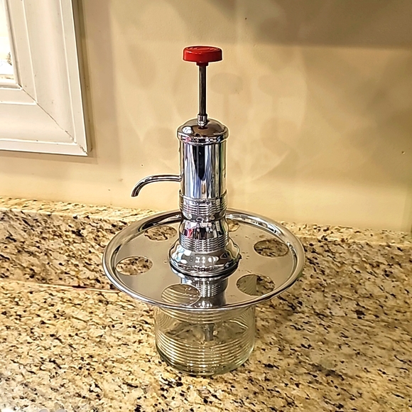 Dining Vintage Mcm Barware Liquor Alcohol Dispenser Pump Decanter